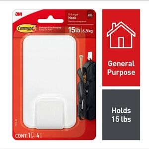 3M Command X-Large Hook, NWT.